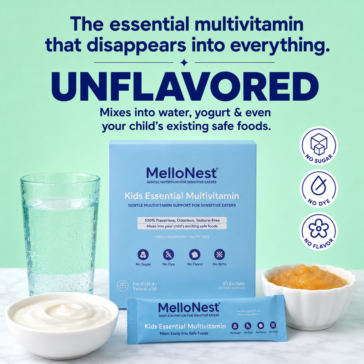 MelloNest Tasteless Multivitamin Powder for Kids
