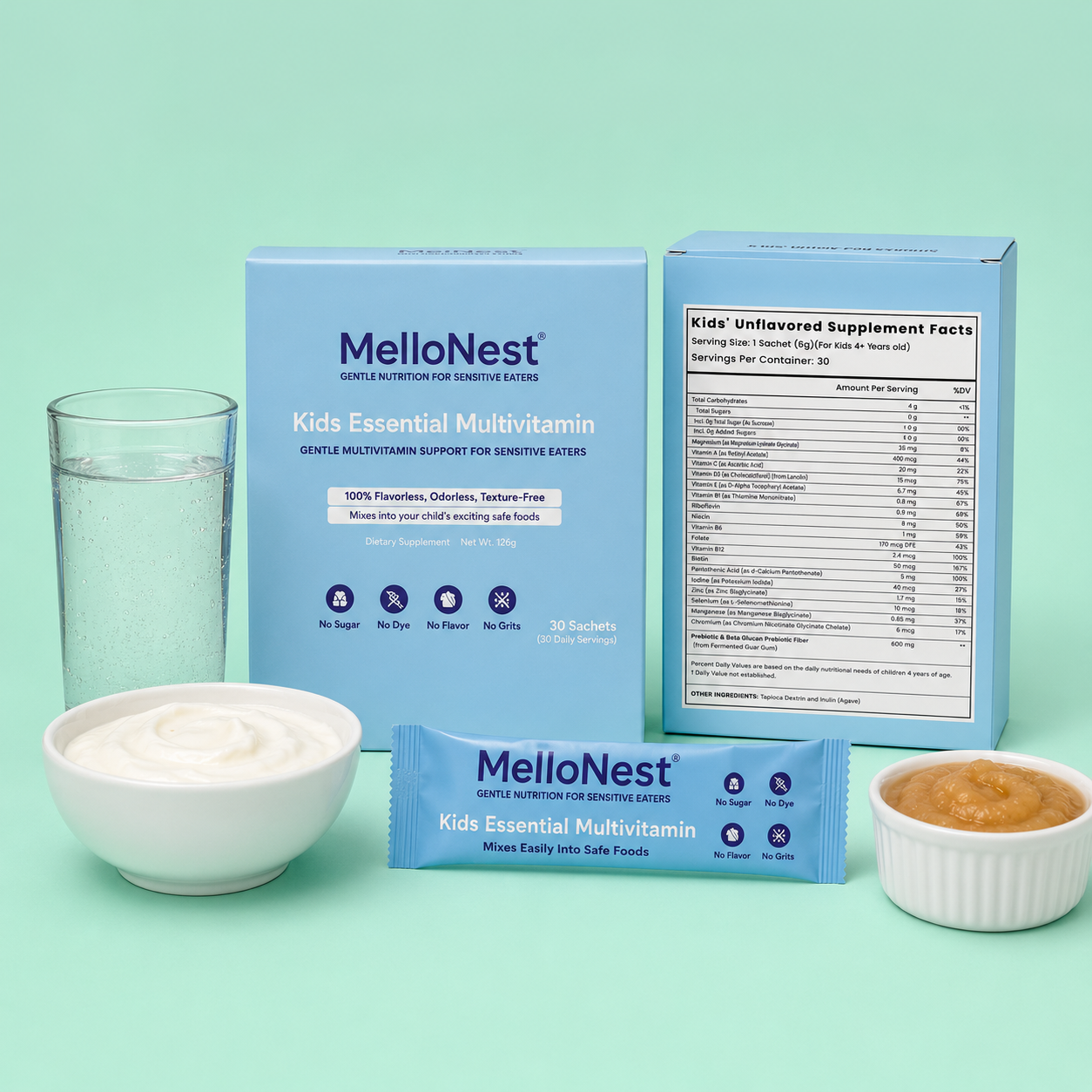 MelloNest Tasteless Multivitamin Powder for Kids